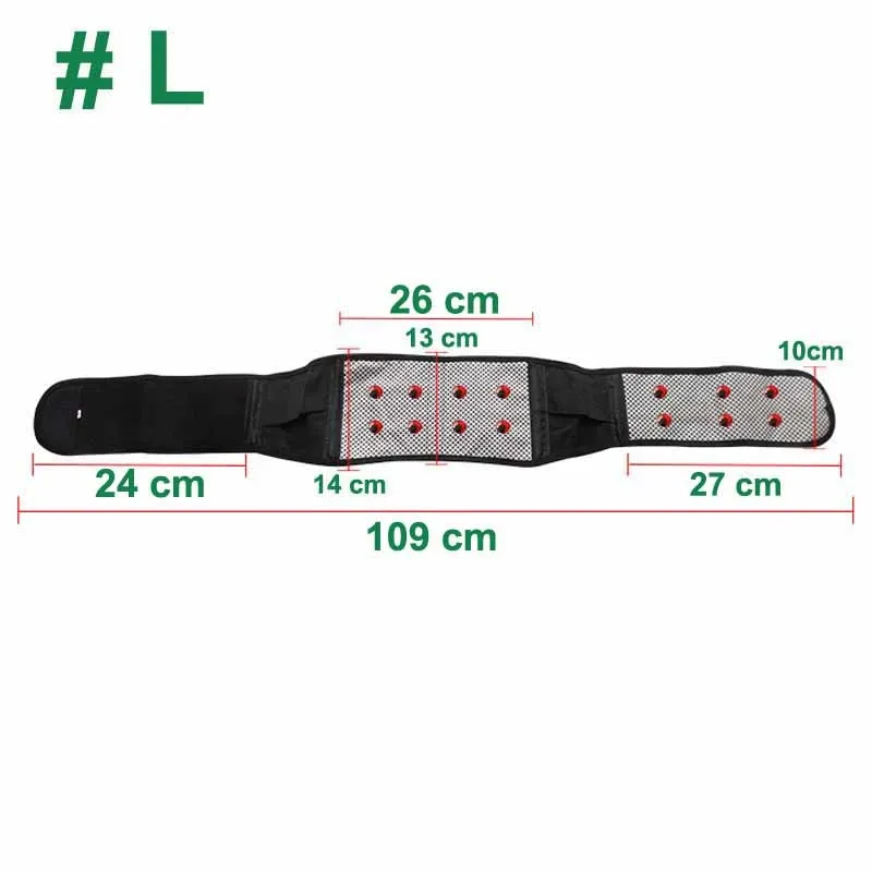 * Tcare Adjustable Waist Tourmaline Self heating Magnetic Therapy Back Waist Support Belt Lumbar Brace Massage Band Health Care