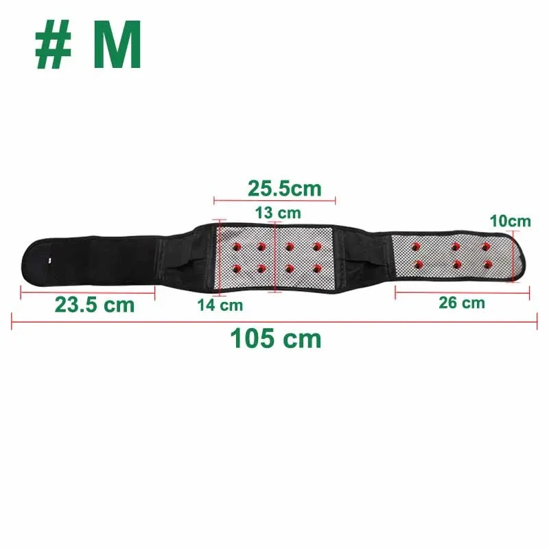 * Tcare Adjustable Waist Tourmaline Self heating Magnetic Therapy Back Waist Support Belt Lumbar Brace Massage Band Health Care