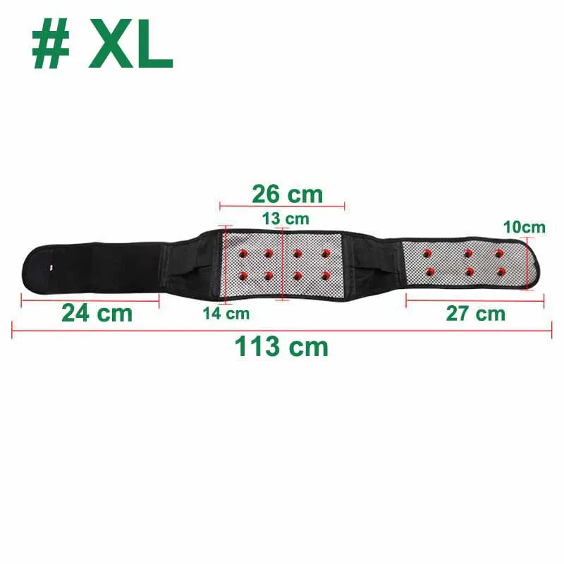* Tcare Adjustable Waist Tourmaline Self heating Magnetic Therapy Back Waist Support Belt Lumbar Brace Massage Band Health Care