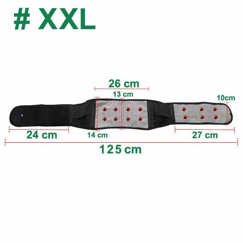 * Tcare Adjustable Waist Tourmaline Self heating Magnetic Therapy Back Waist Support Belt Lumbar Brace Massage Band Health Care