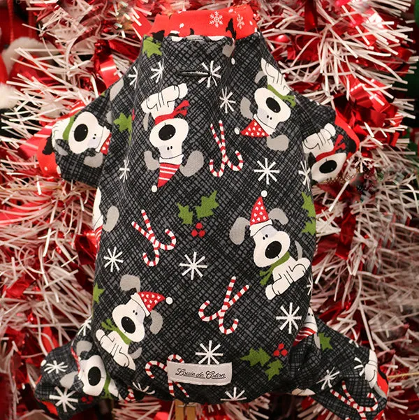 ALMOST SOLD OUT - Handmade Cotton Pajamas - Festive Pup