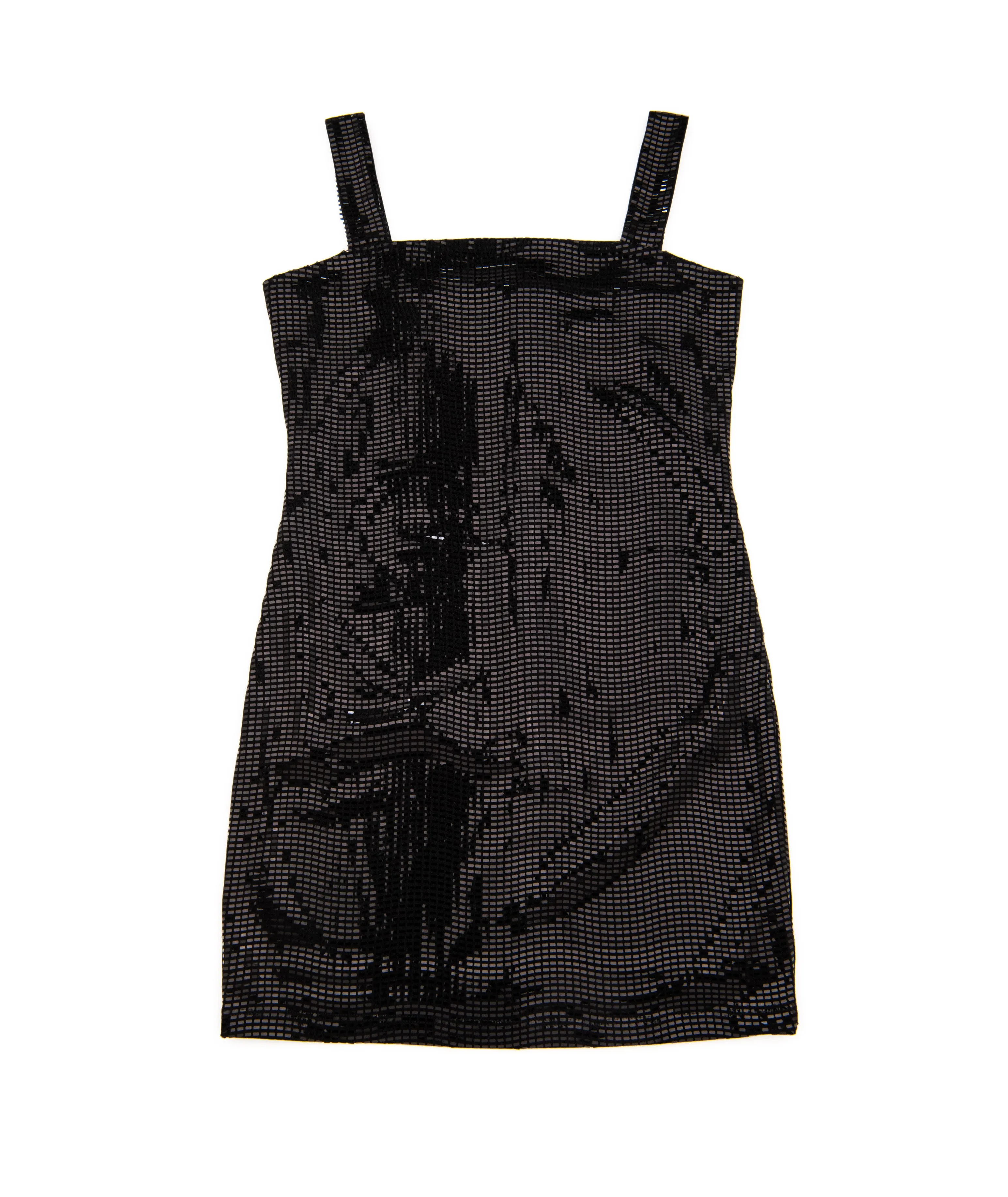 By Debra Girls Black Soft Sequin Straight Strap Dress