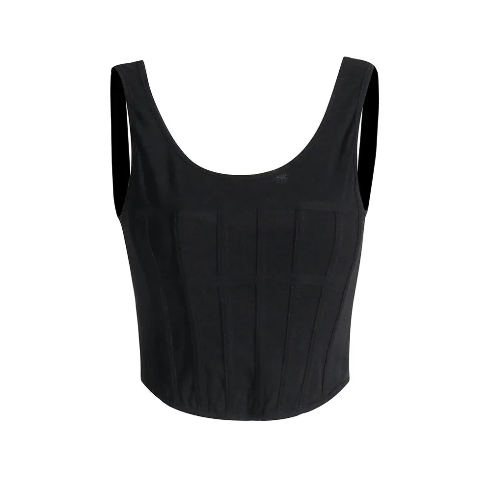 Casual Solid Tank Tops For Women Round Neck Sleeveless Solid Minimalsit Slim Vests Female Summer Clothing