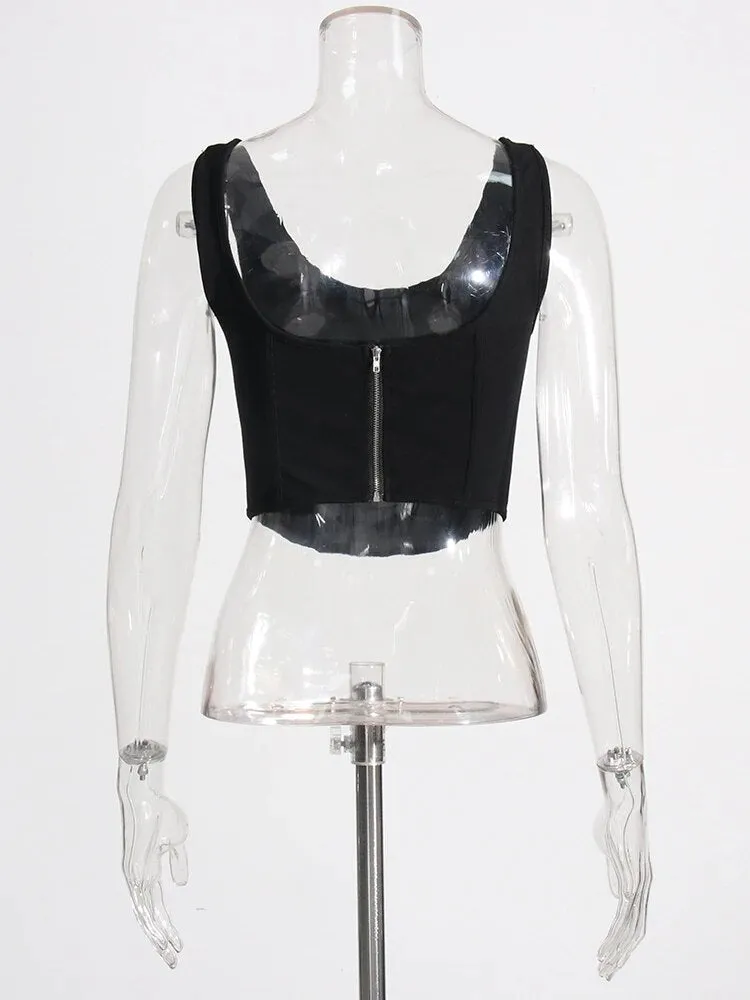 Casual Solid Tank Tops For Women Round Neck Sleeveless Solid Minimalsit Slim Vests Female Summer Clothing