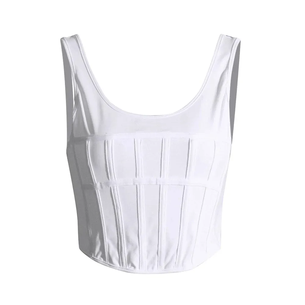 Casual Solid Tank Tops For Women Round Neck Sleeveless Solid Minimalsit Slim Vests Female Summer Clothing