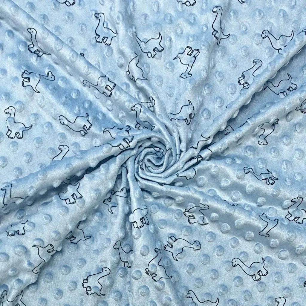 Dinosaurs Dimple Fleece Fabric
