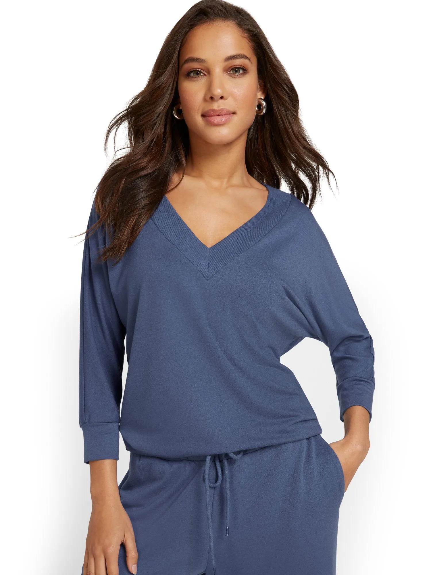 Dreamy French Terry V-Neck Pullover