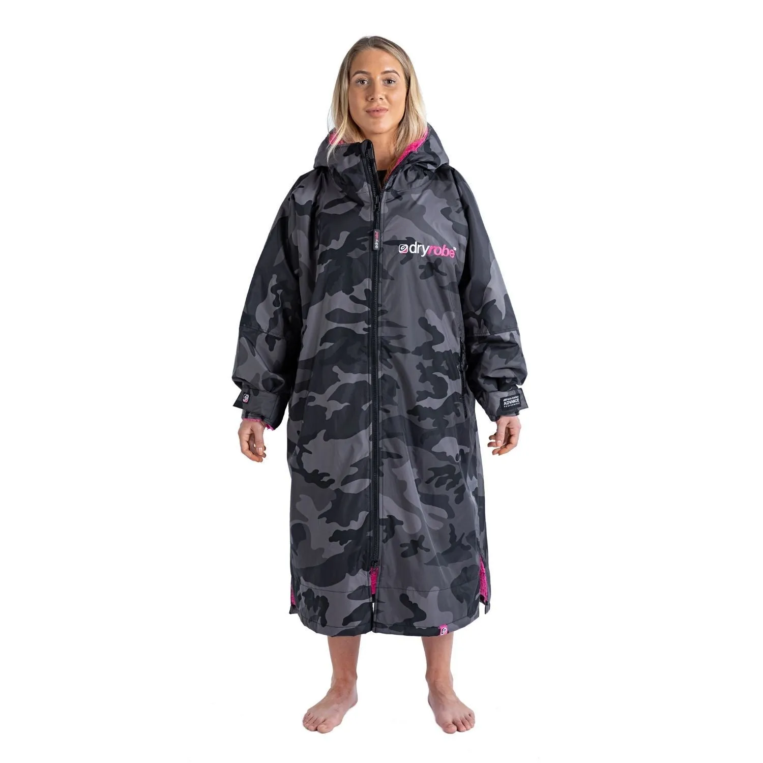 DryRobe® Advance Long Sleeve dryrobe® Black Camo/Pink