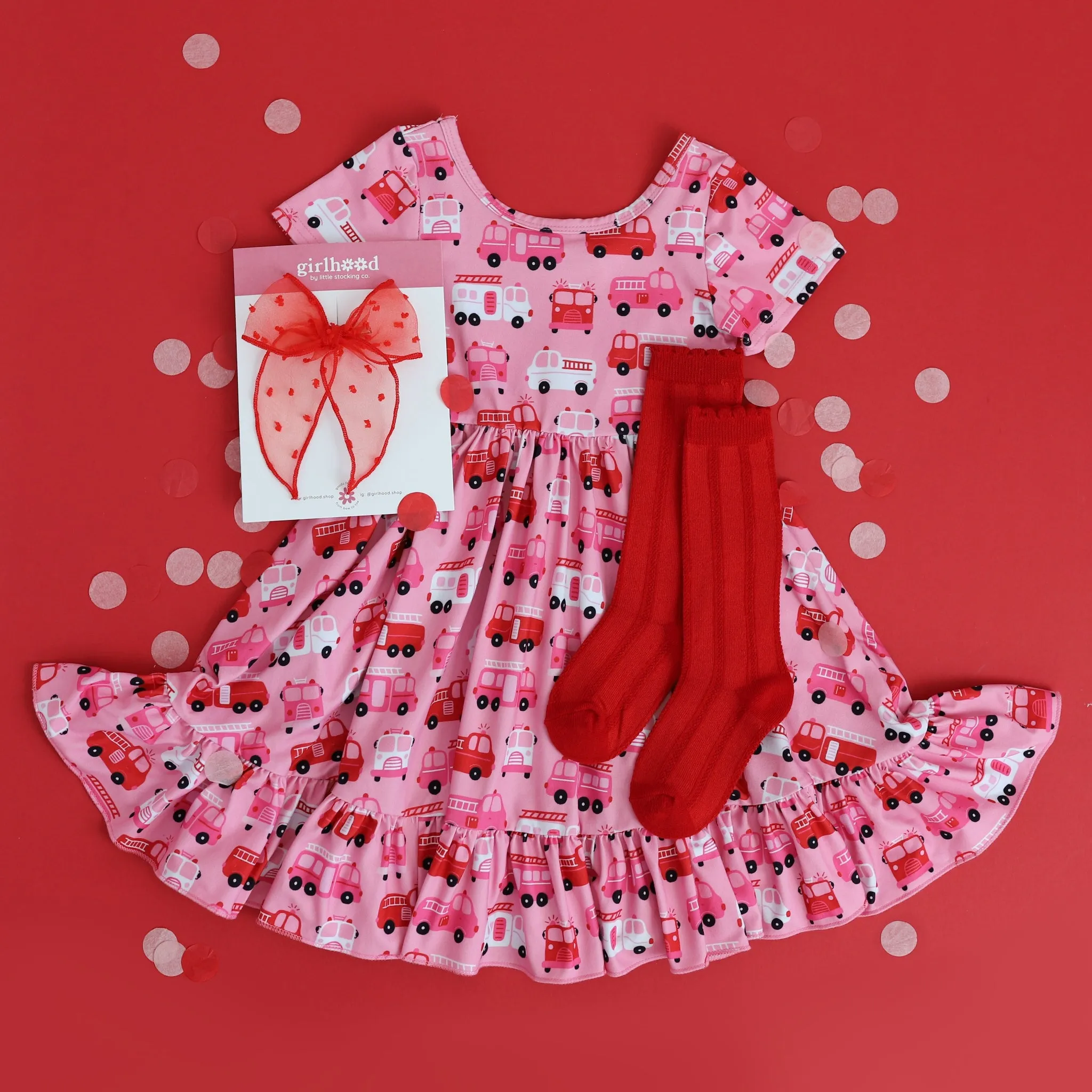 Firetruck 1-4-3 Charm Dress