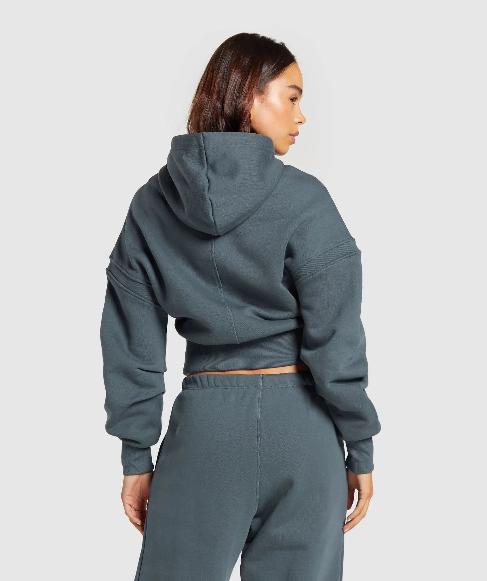 Gymshark Heavyweight Loopback Sweat Hoodie - Titanium Blue