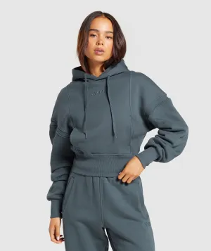 Gymshark Heavyweight Loopback Sweat Hoodie - Titanium Blue