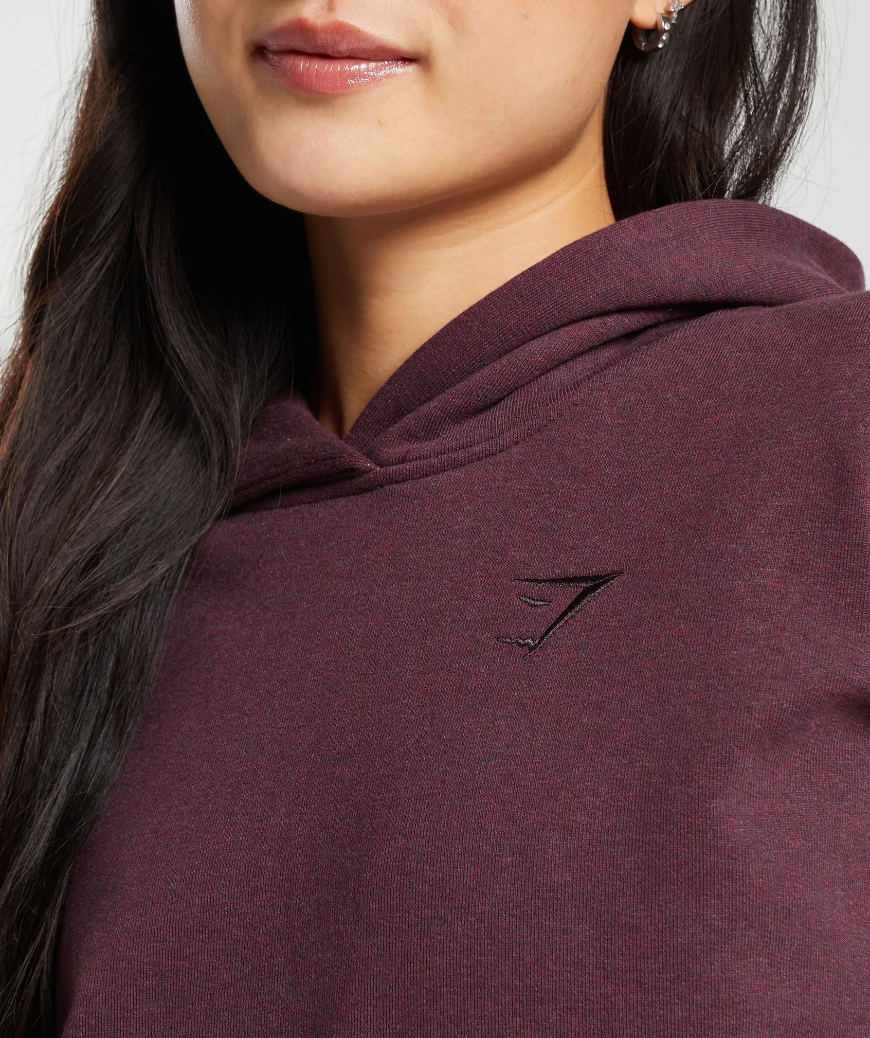 Gymshark Rest Day Sweats Hoodie - Deep Plum Marl