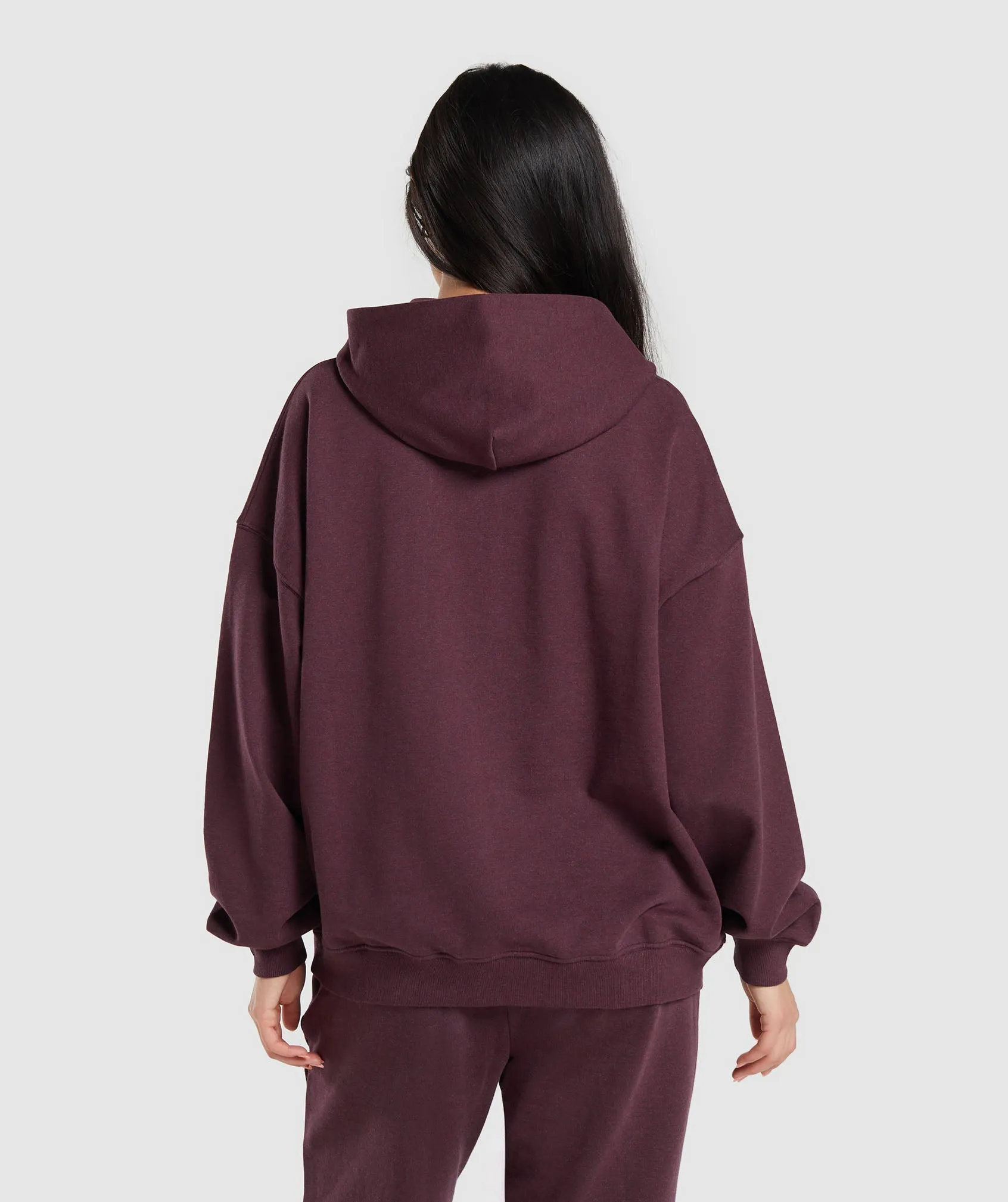 Gymshark Rest Day Sweats Hoodie - Deep Plum Marl