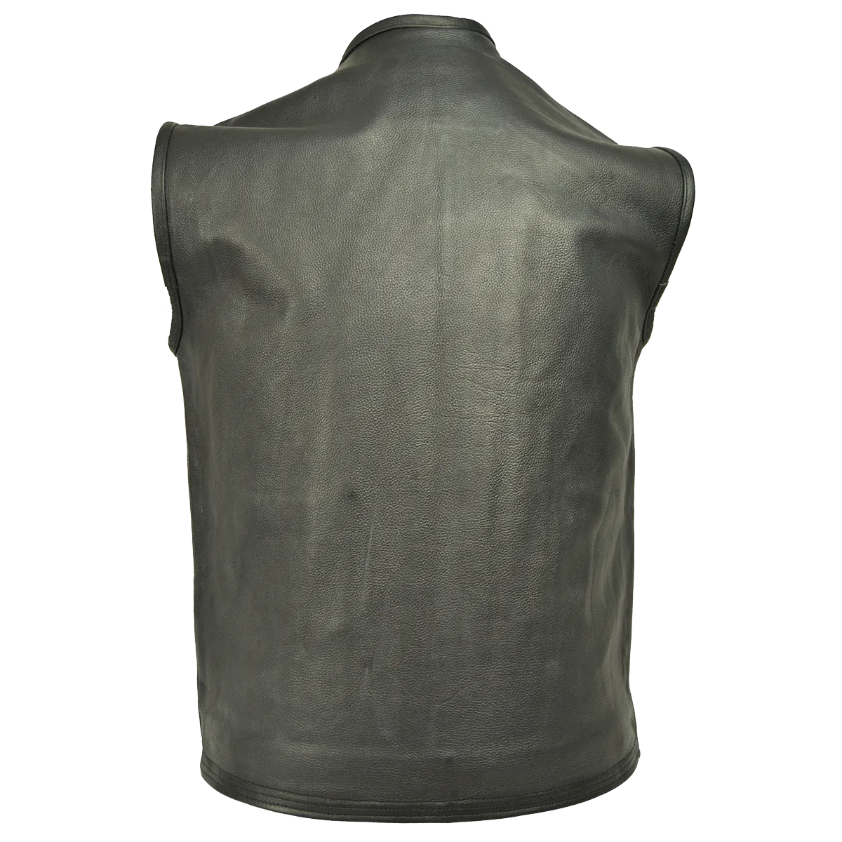 HMM932 Men's Naked Leather Premium Vest with Plain Sides