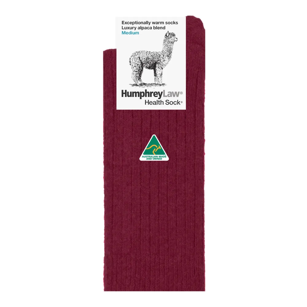 Humphrey Law Alpaca Health Socks - Berry