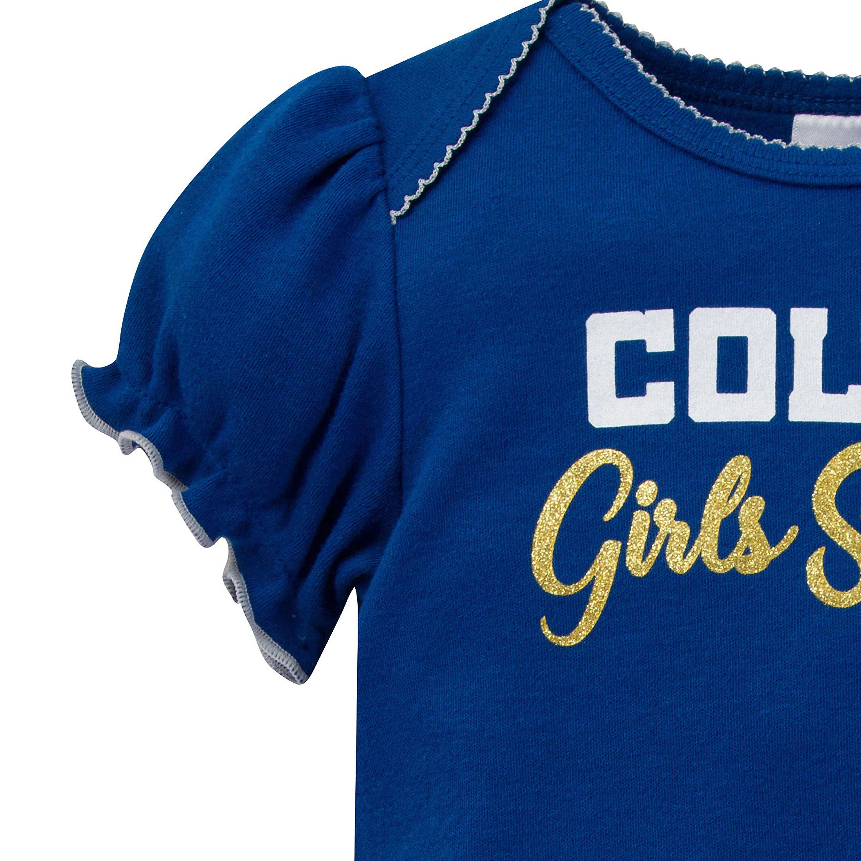 Indianapolis Colts Girls Shine 3 Pack Short Sleeved Bodysuit Set