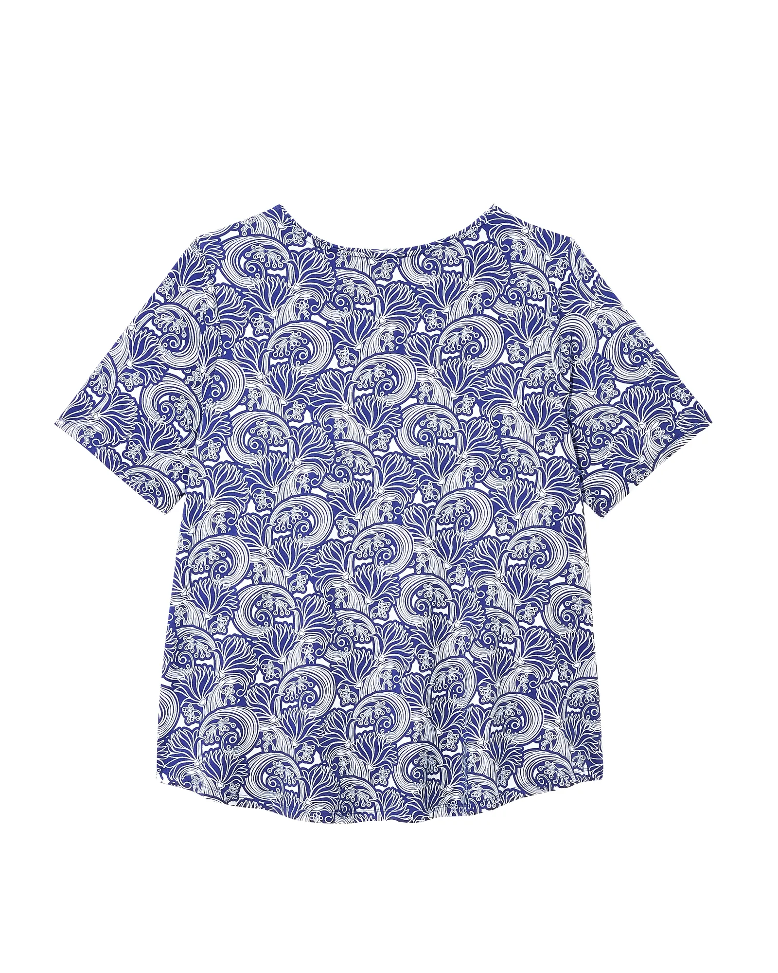 Janet Knit Tee | Royal Blue / White