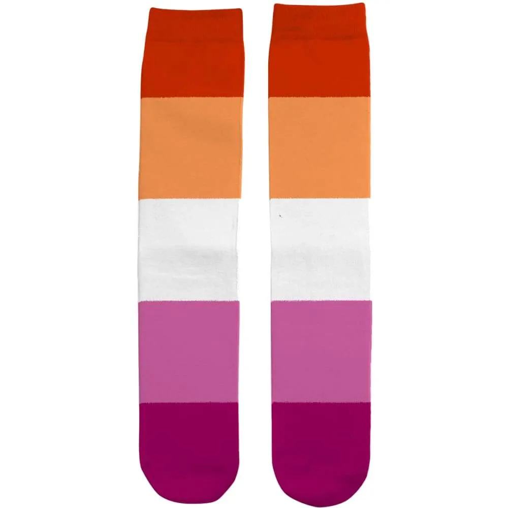 Lesbian Flag Socks