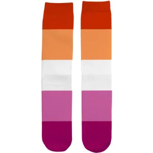 Lesbian Flag Socks