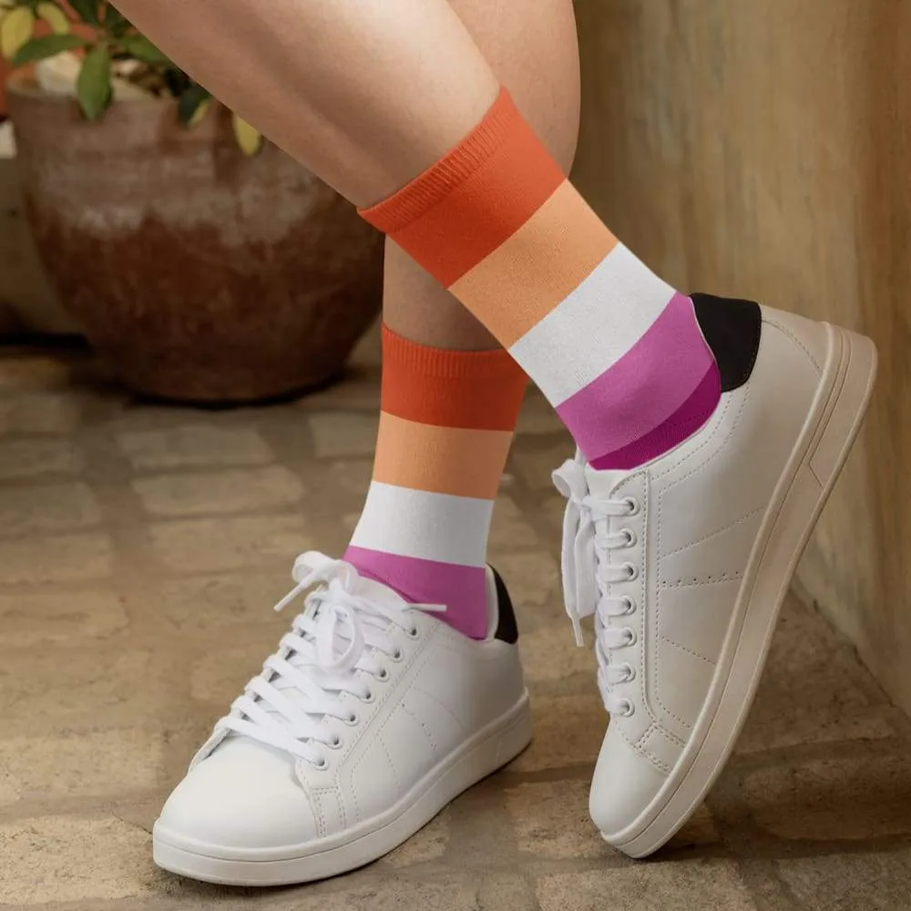 Lesbian Flag Socks