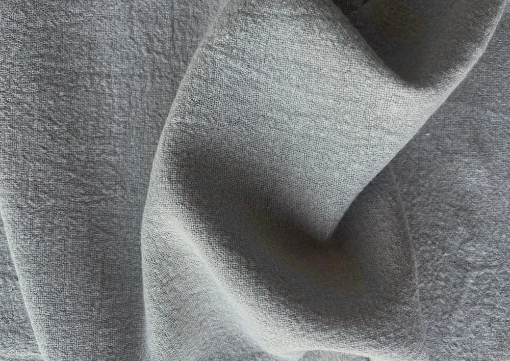 Mid-Weight Soft Oyster Crushed Linen & Cotton Blend (Made in Poland)