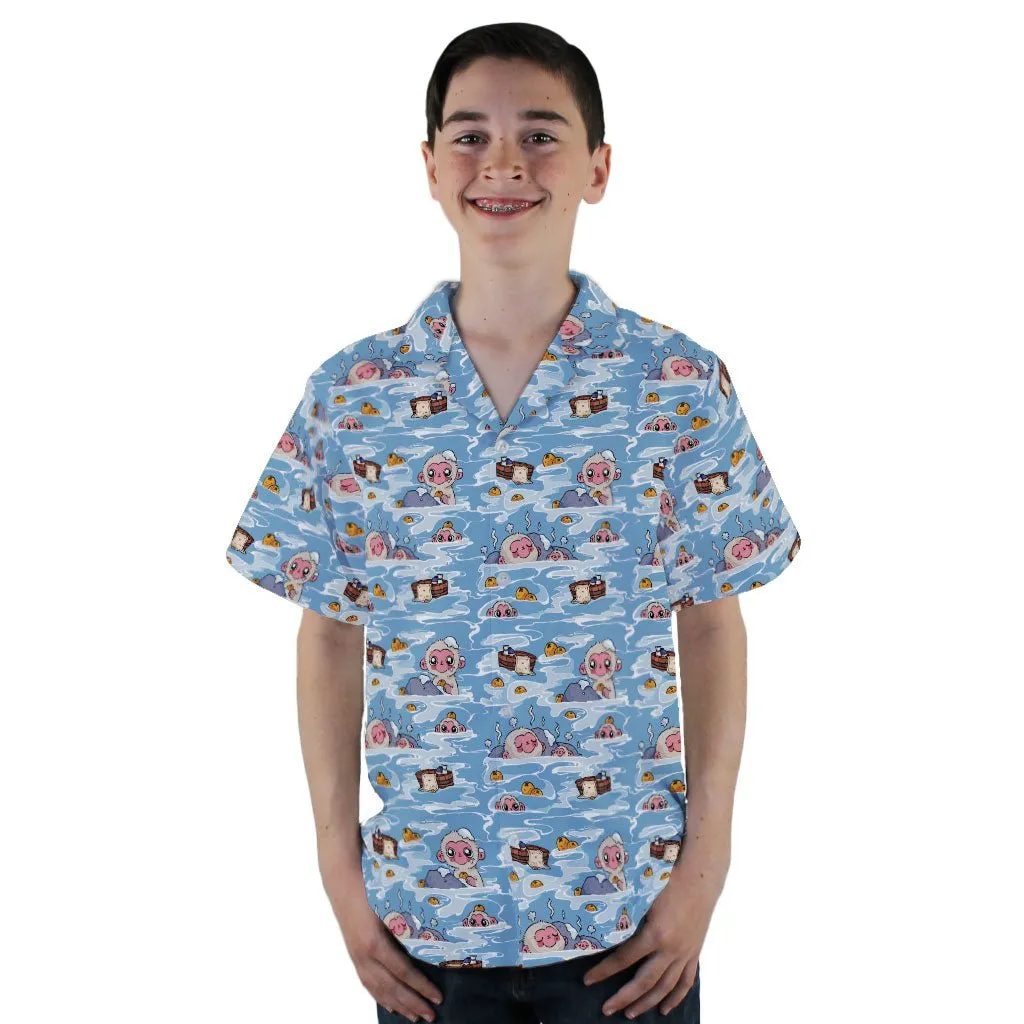 Onsen Snow Monkeys Youth Hawaiian Shirt
