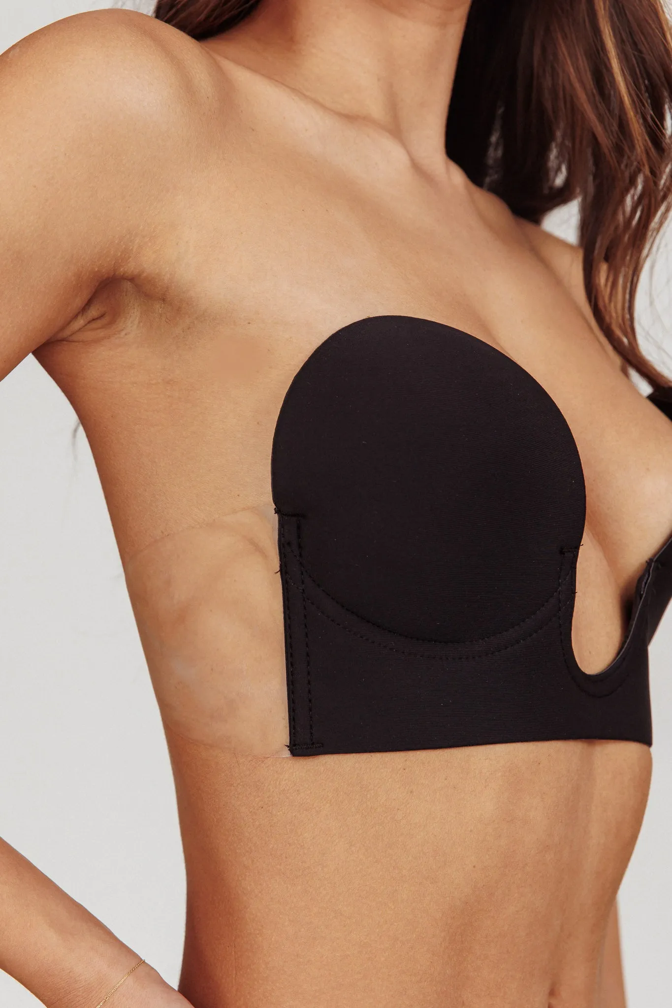 Orla U-Plunge Backless Adhesive Bra Black