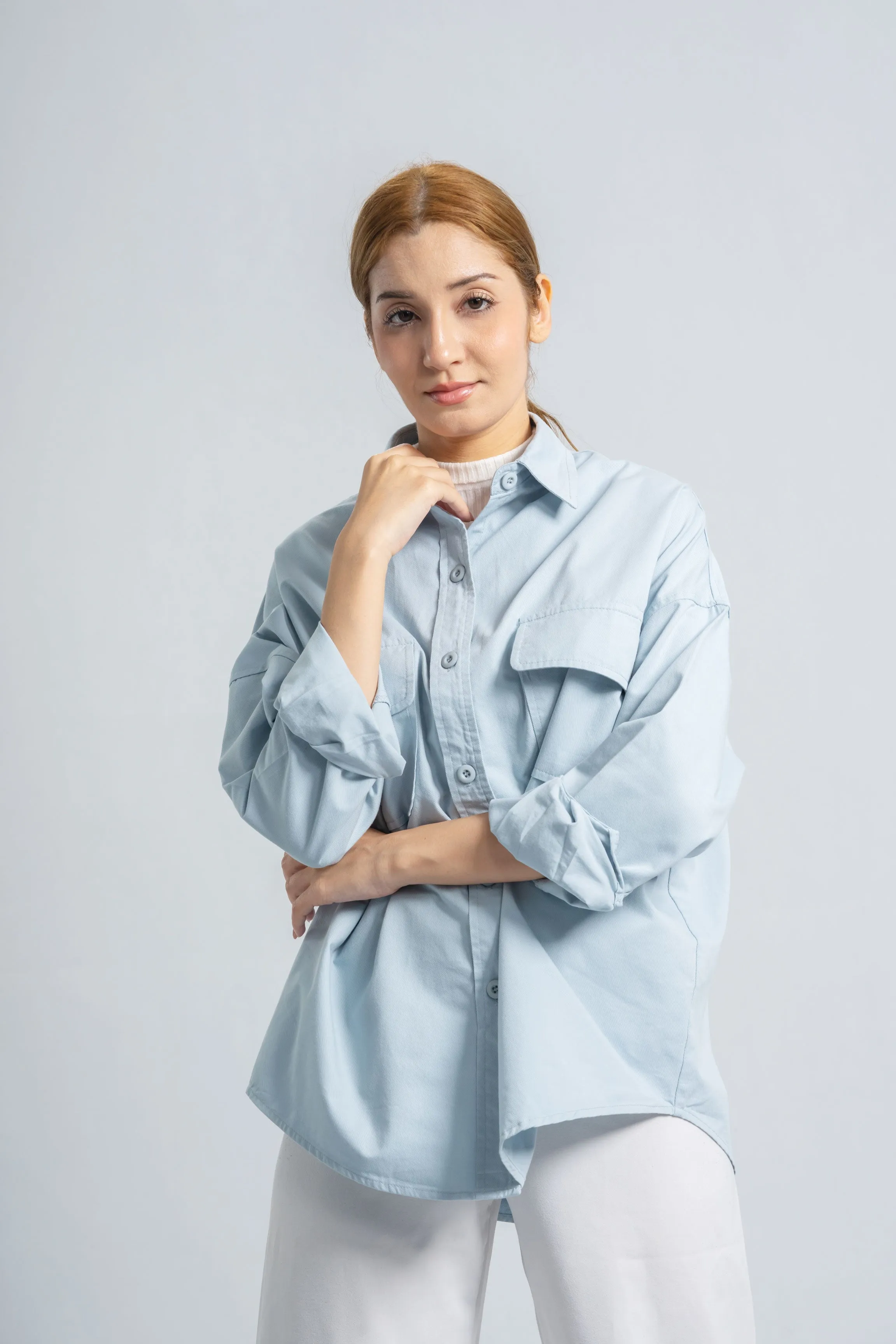Oversized Overshirt With Pockets