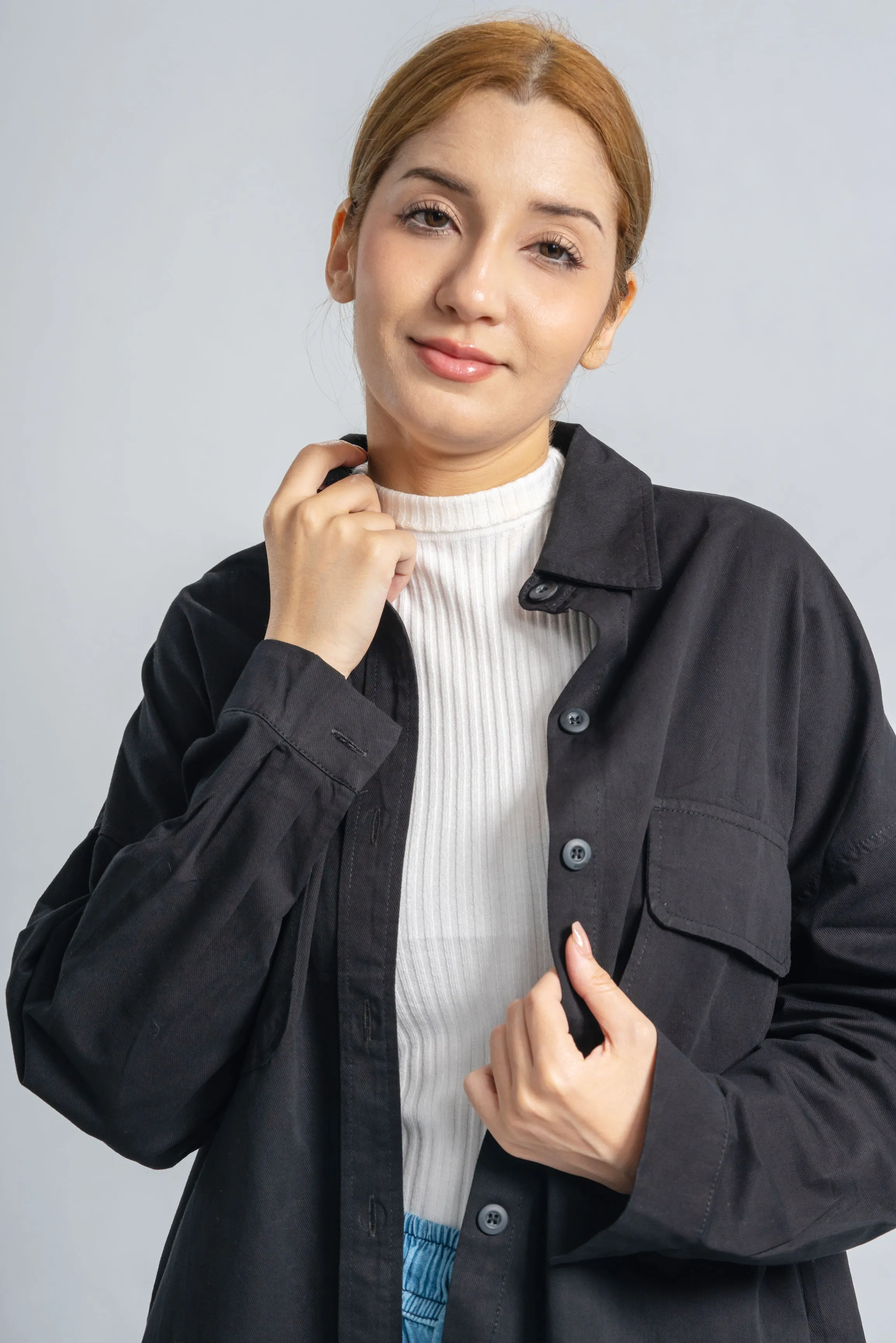 Oversized Overshirt With Pockets