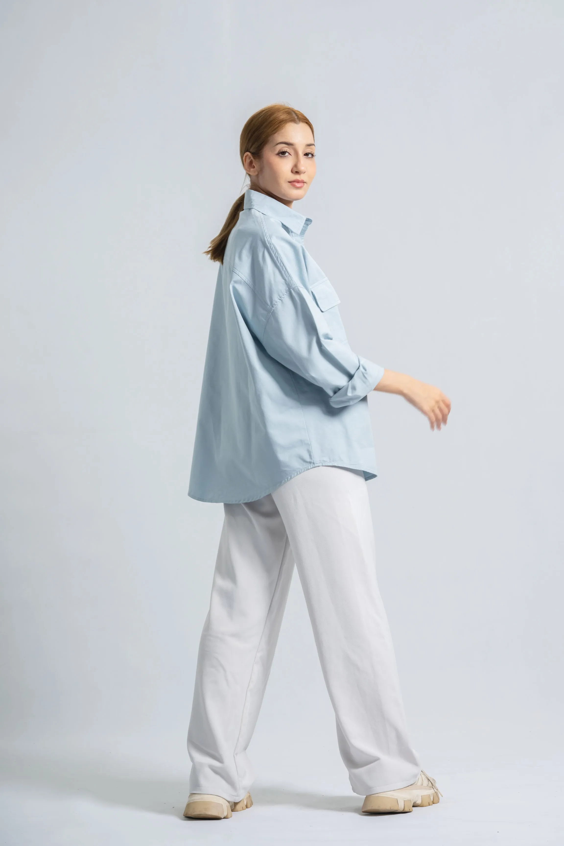 Oversized Overshirt With Pockets
