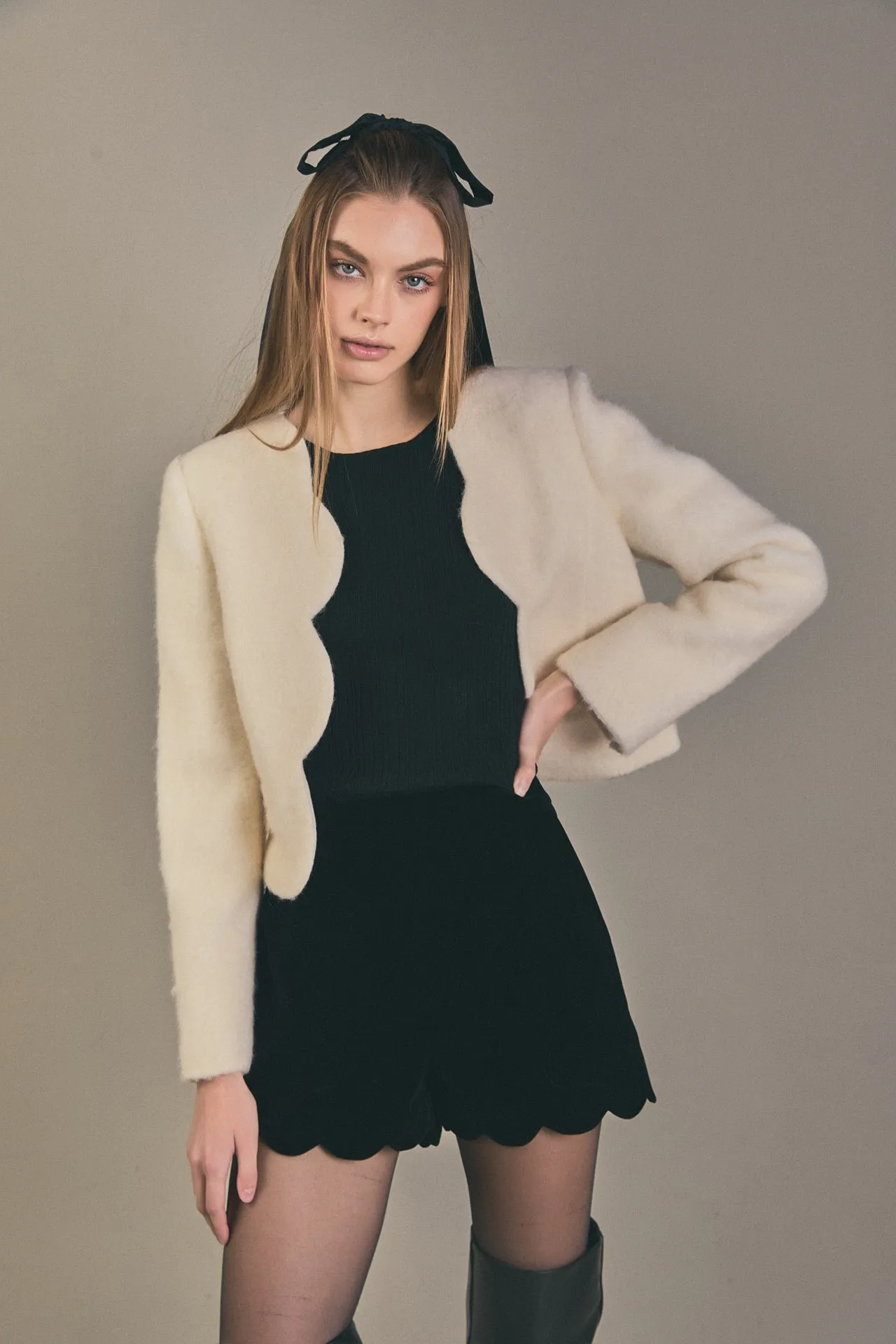 Scallop Wool Jacket