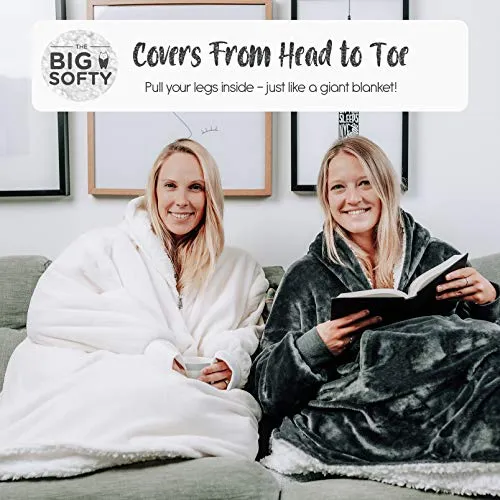 Trekki Oversized Hoodie Blanket Sweatshirt, Wearable Blanket Hoodie Men Women with Zip, Comfy Fleece Hooded Blanket Adult